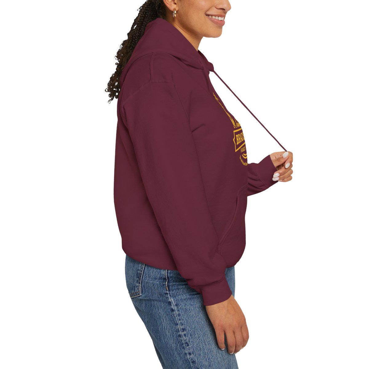 Bradshaw family farms logo on hoodie