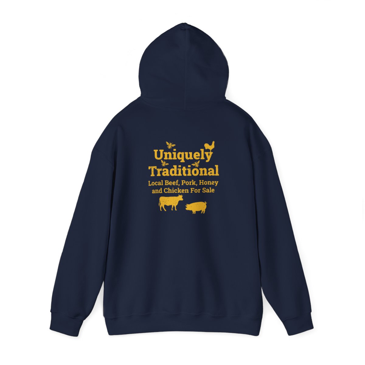 Bradshaw family farms logo on hoodie