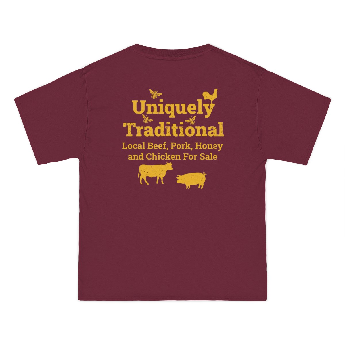 Bradshaw family farms logo on t-shirt